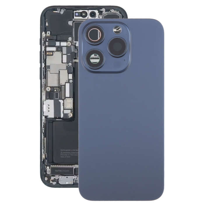 For iPhone 15 Pro Max Battery Back Cover with Camera Lens Cover + MagSafe Magnet(Blue)