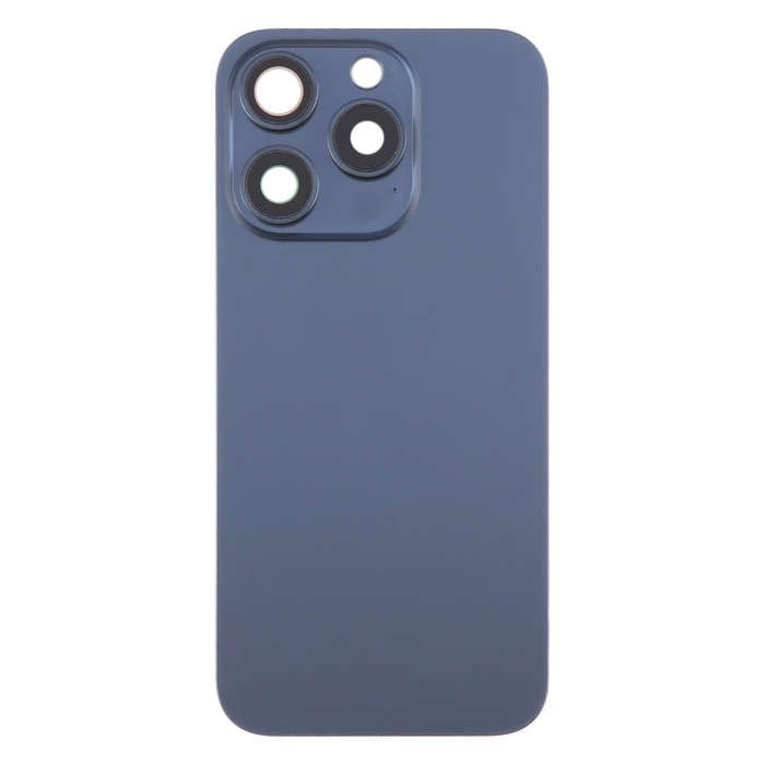 For iPhone 15 Pro Max Battery Back Cover with Camera Lens Cover + MagSafe Magnet(Blue)