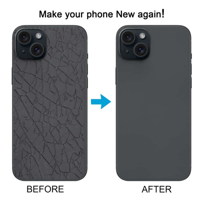 For iPhone 15 Plus Glass Battery Back Cover with Flash Bracket + Wireless Charging Module(Black)