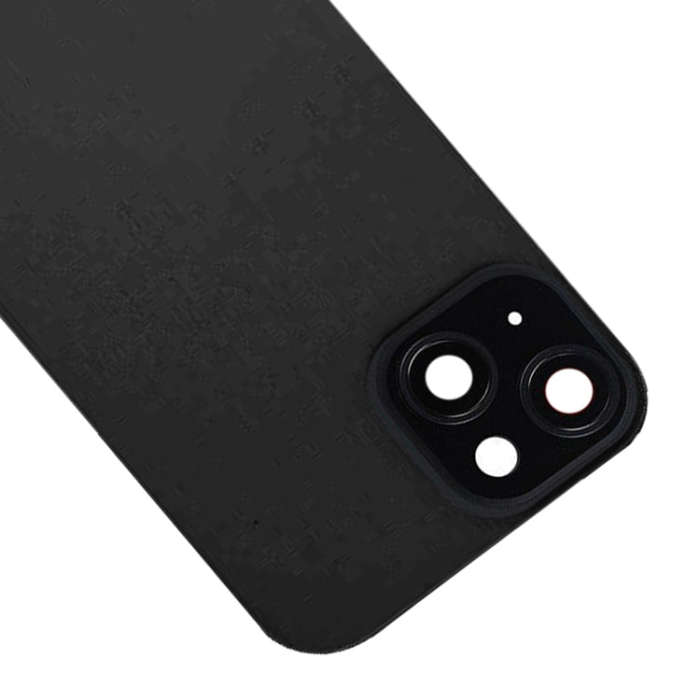 For iPhone 15 Glass Battery Back Cover with Flash Bracket + Wireless Charging Module(Black)