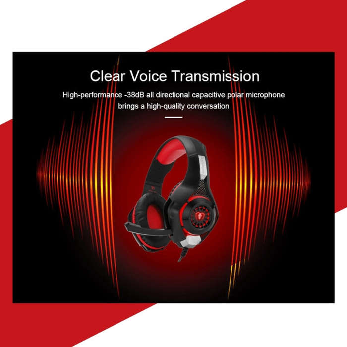 Beexcellent GM-1 Stereo Bass Gaming Wired Headphone with Microphone & LED Light, For PS4, Smartph...