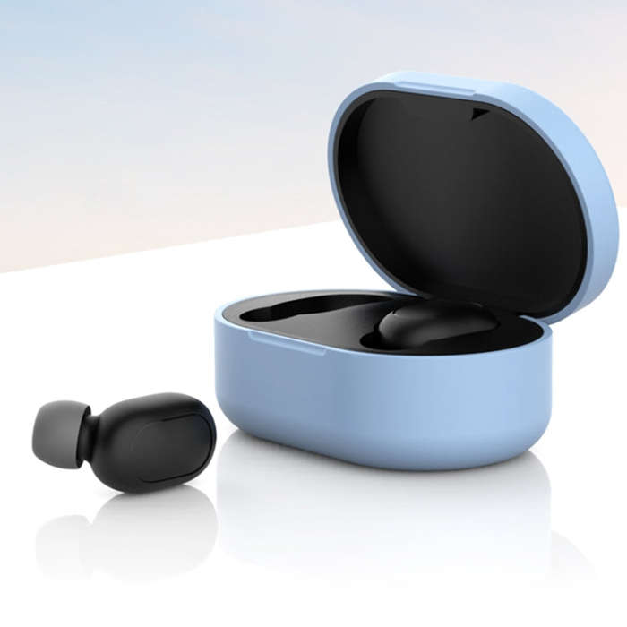 Silicone Charging Box Protective Case for Xiaomi Redmi AirDots / AirDots S / AirDots 2(Sky Blue)