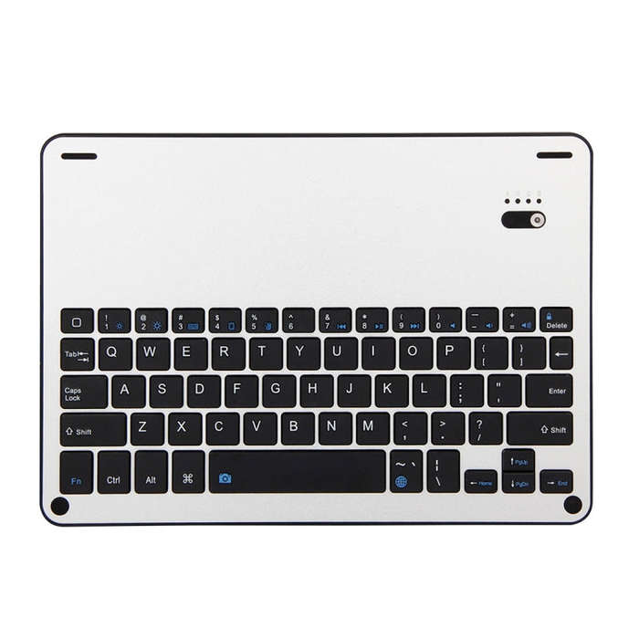FT-1038B Detachable Bluetooth 3.0 Aluminum Alloy Keyboard + Lambskin Texture Leather Tablet Case ...