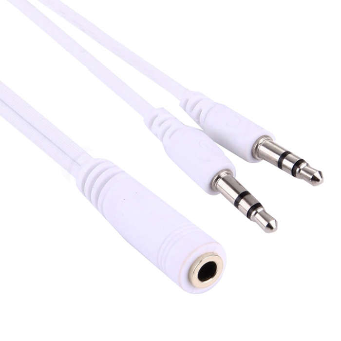 1M Hi-Fi AUX Audio Cable 3.5mm Dual Male to Female Plug Jack Stereo Audio Wire for iPhone, iPad, ...
