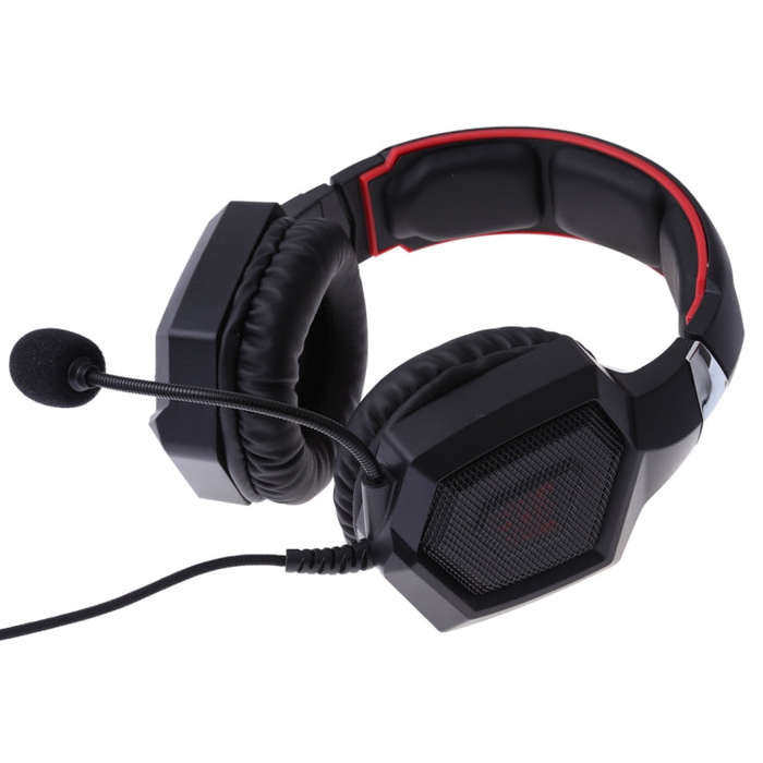 ONIKUMA K8 Over Ear Bass Stereo Surround Gaming Headphone with Microphone & LED Lights(Red)
