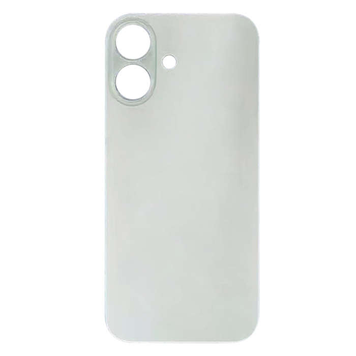 For iPhone 16 Plus Easy Replacement Big Camera Hole Glass Back Battery Cover(White)