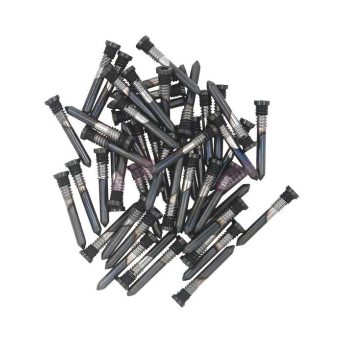 For iPhone 16 Plus / 16 100pcs Charging Port Screws(Black)