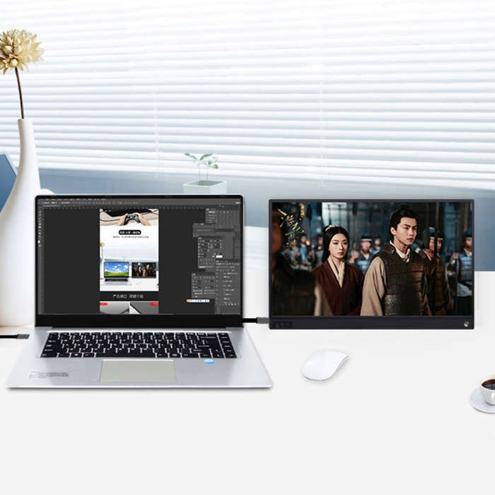15.6 inch 1080P 178 Degree Wide Angle HD Portable Display Device for Desktop Computer / Game Cons...