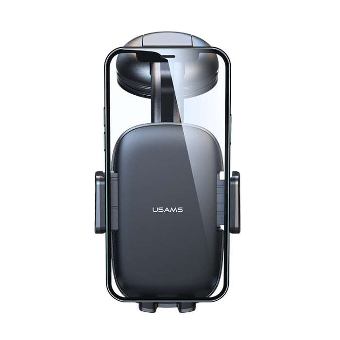 USAMS ZJ063 Car Center Console Retractable Phone Holder for 4.7-7.2 inch Mobile Phones (Black)