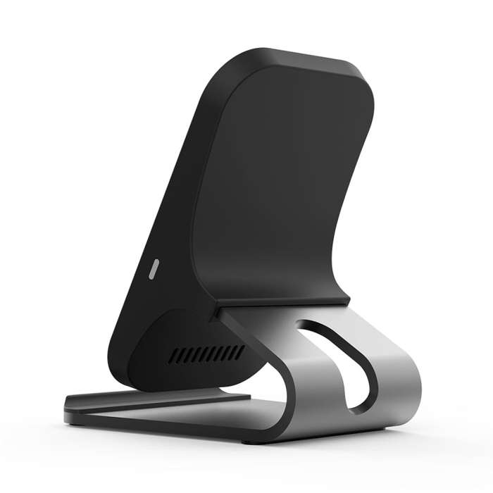 HAMTOD M5 15W Intelligent Dual Coil Design Qi Standard Holder Wireless Charger with Indicator Lig...
