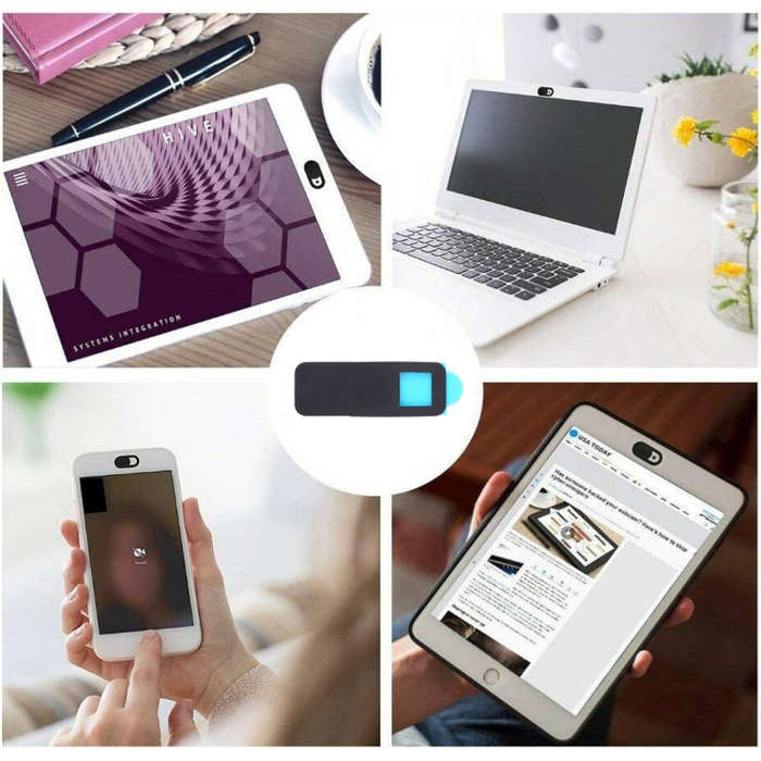 3 PCS Universal Ultra-thin Design Rectangle WebCam Cover Camera Cover for Desktop, Laptop, Tablet...
