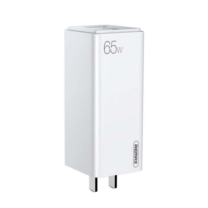 REMAX RP-U50 GaN  65W PD + QC 3.0 Type-C+ USB Port Fast Charger (US)(White)