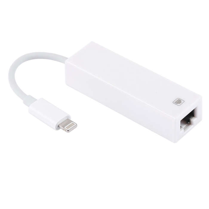 NK107A1 8 Pin to RJ45 Ethernet LAN Network Adapter Cable for iPhone / iPad Series, Total Length: ...