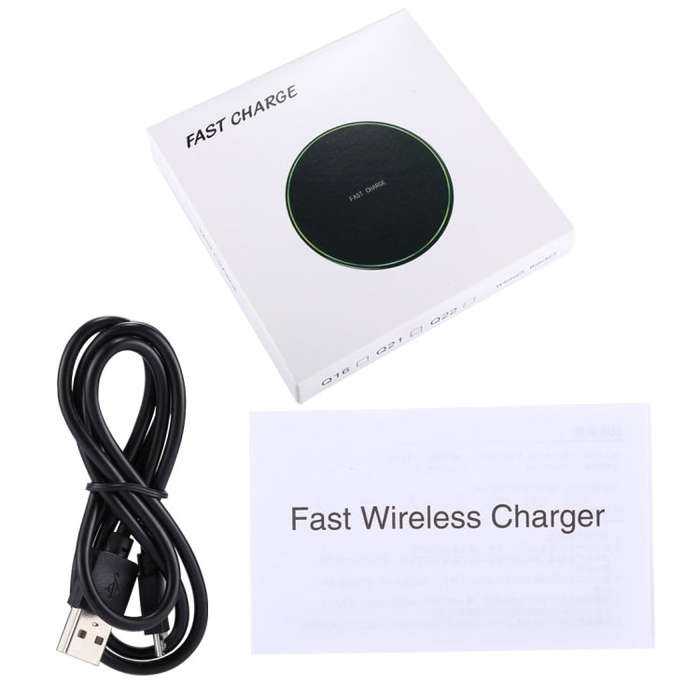 Q21 Fast Charging Wireless Charger Station with Indicator Light(Black)