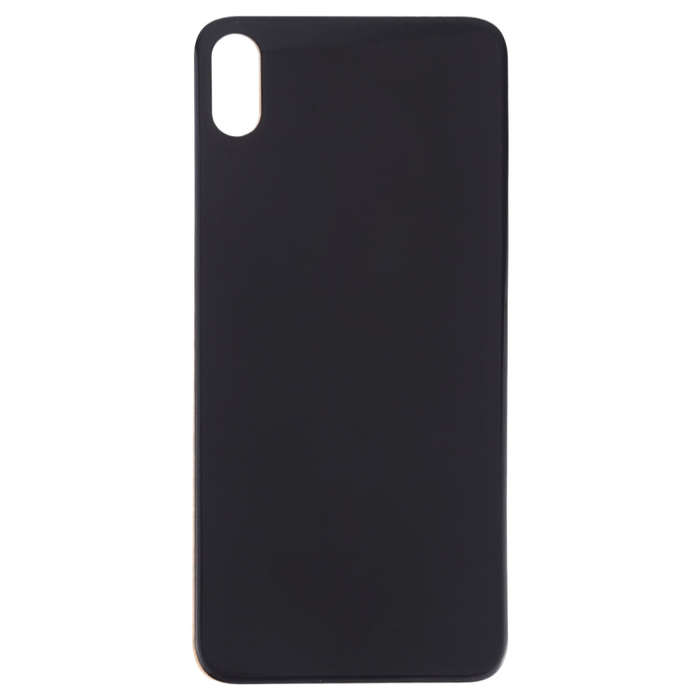 Easy Replacement Big Camera Hole Glass Back Battery Cover with Adhesive for iPhone X(Black)