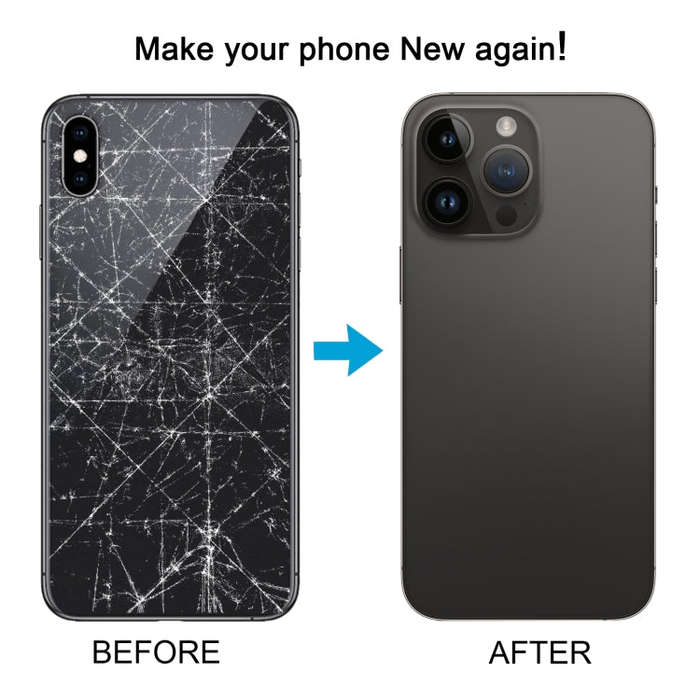 Back Cover with Appearance Imitation of iP14 Pro Max for iPhone XS Max(White)