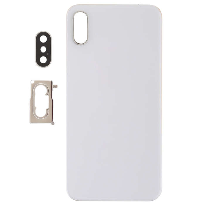 Battery Back Cover with Back Camera Bezel & Lens & Adhesive  for iPhone XS(White)