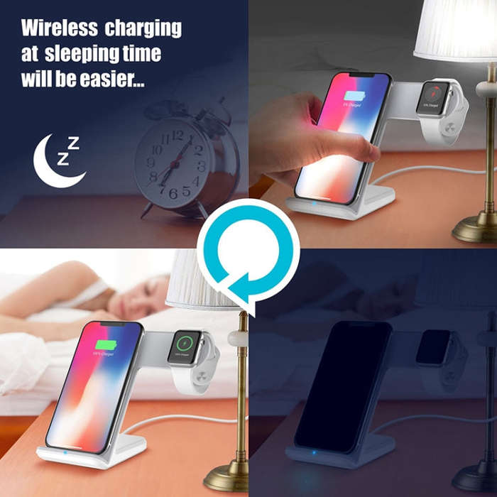 F11 Vertical Magnetic Wireless Charger for QI Charging Standard Mobile Phones & Apple Watch Serie...