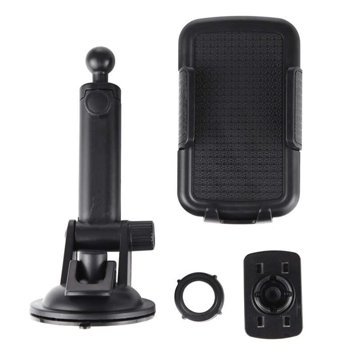 Universal Rotatable Adjustment Car Windshield Mobile Phone Holder with Suction Cup (Black)