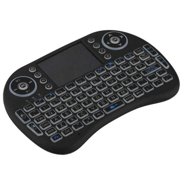 2.4GHz Mini i8 Wireless QWERTY Keyboard with Colorful Backlight & Touchpad & Multimedia Control f...