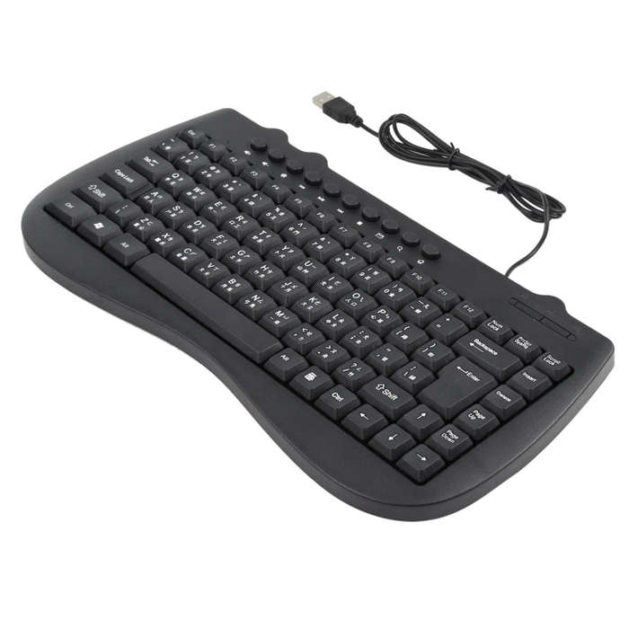 KB-301B Multimedia Notebook Mini Wired Keyboard, Cangjie Version (Black)