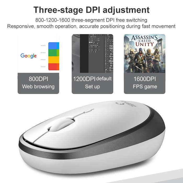 ZGB 007 2.4G Computer Laptop Wireless Mini Mouse (White)