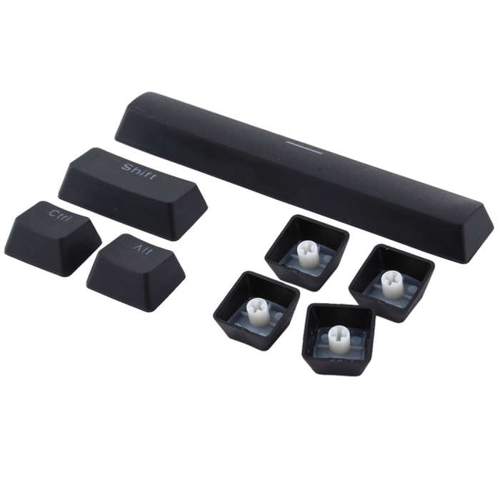 104 Keys Double Shot PBT Backlit Keycaps for Mechanical Keyboard(Black)