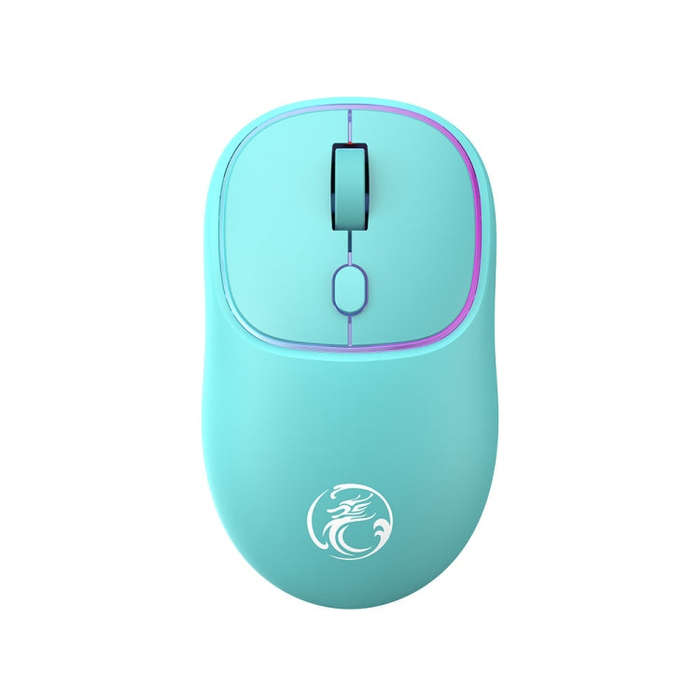 iMICE W-618 Rechargeable 4 Buttons 1600 DPI 2.4GHz Bluetooth Silent Wireless Mouse for Computer P...