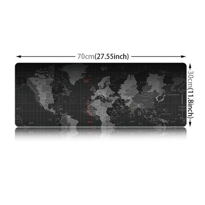 Extended Large Anti-Slip World Map Pattern Soft Rubber Smooth Cloth Surface Game Mouse Pad Keyboa...