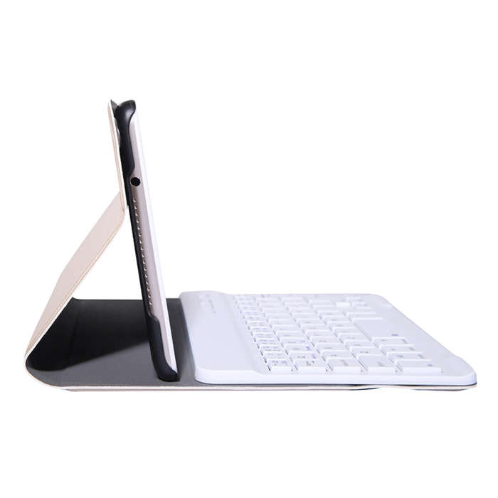 A0M5 Detachable Bluetooth Keyboard + Ultrathin Horizontal Flip Leather Tablet Case for Huawei Med...