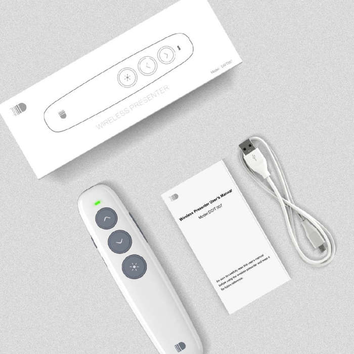 Doosl DSIT007 2.4GHz Rechargeable Powerpoint Presentation Wireless Cliker Remote Control Pen, Con...