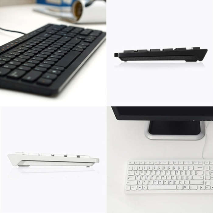 Lenovo K5819 Office Simple Ultra-thin Wired Keyboard (Black)