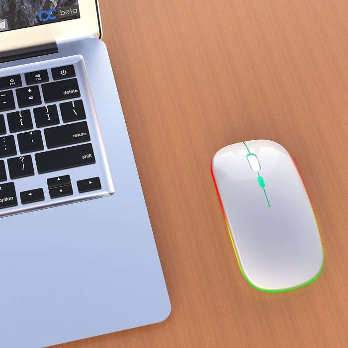 HXSJ M40 4 Key 2.4G Colorful Wireless Silent Mouse (Silver)