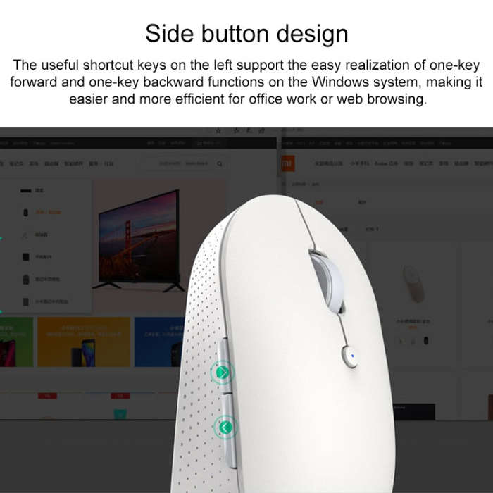 Original Xiaomi 2.4G Wireless Bluetooth 4.2 Dual Mode Silent Mouse(Black)