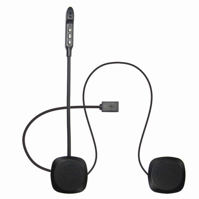 T2 Bluetooth V5.0 Helmet Headset 5V for Motorcycle Driving with Anti-interference Microphone