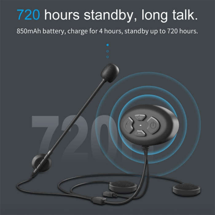 Dier DK12 800m Helmet Wireless Bluetooth Headset 5.0 Waterproof Double Motorcycle Call Headset Wi...