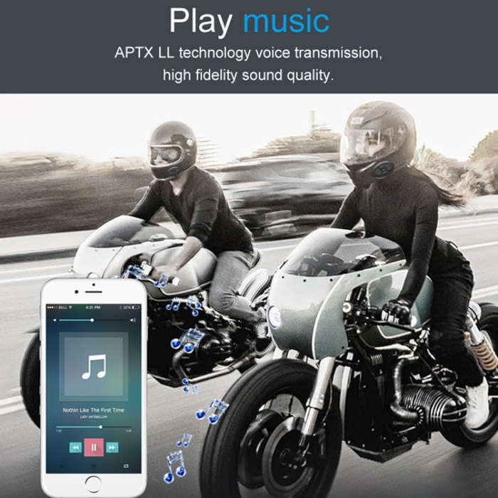 Dier DK12 800m Helmet Wireless Bluetooth Headset 5.0 Waterproof Double Motorcycle Call Headset Wi...