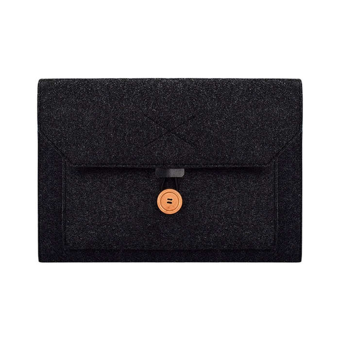 ND06 Multi-purpose Felt Button Laptop Inner Bag for 15.4 inch Laptop(Black)
