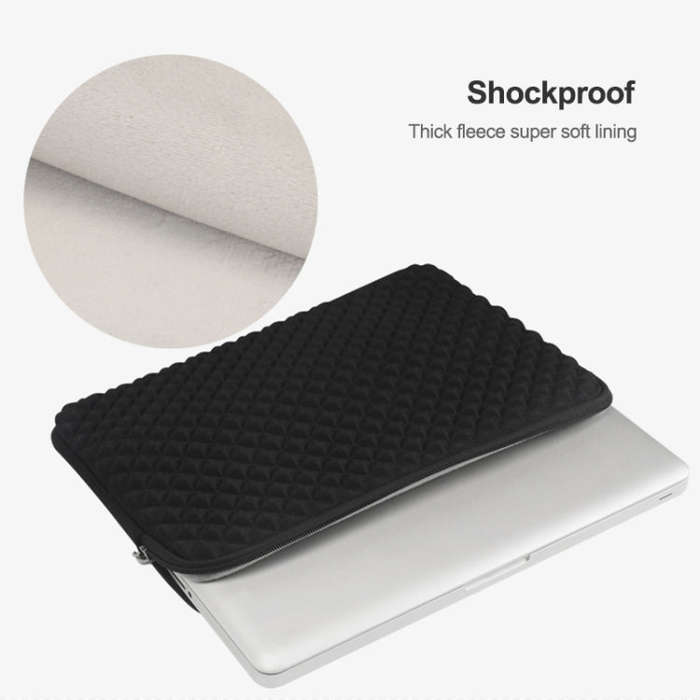 Diamond Texture Laptop Liner Bag, Size: 15.6 inch (Mint Green)
