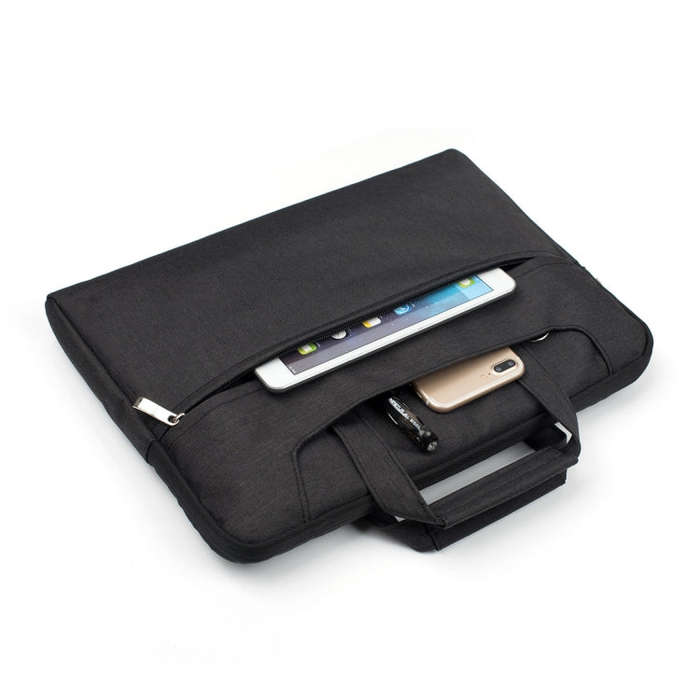 Portable One Shoulder Handheld Zipper Laptop Bag, For 13.3 inch and Below Macbook, Samsung, Lenov...
