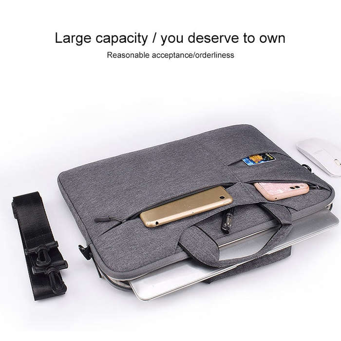 ST02S Waterproof Tear Resistance Hidden Portable Strap One-shoulder Handbag for 14.1 inch Laptops...