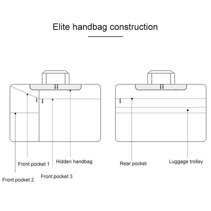 ST02S Waterproof Tear Resistance Hidden Portable Strap One-shoulder Handbag for 14.1 inch Laptops...