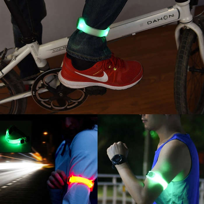 Night Run / Ride Safety LED Light Band, CR2032 Button Batteries Powered(Green)