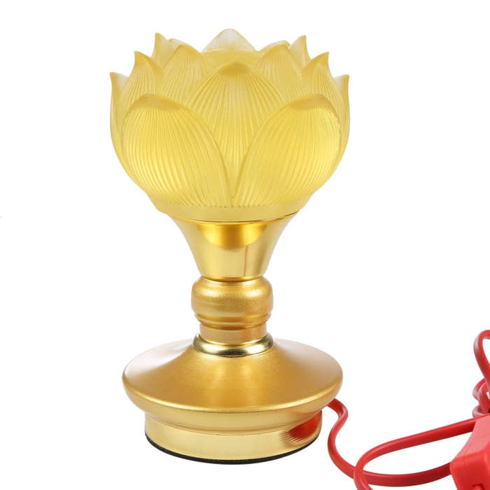 2pcs Household LED Lotus Lights for Buddha Electronic Altar Lamp, CN Plug(Colorful Light)