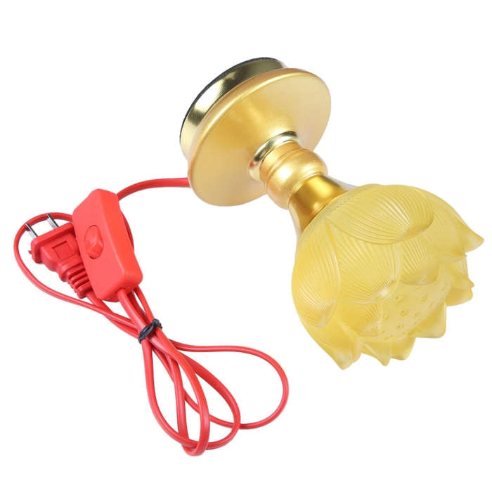 2pcs Household LED Lotus Lights for Buddha Electronic Altar Lamp, CN Plug(Colorful Light)