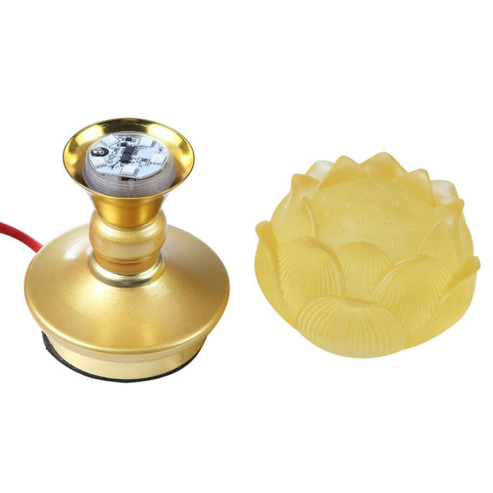 2pcs Household LED Lotus Lights for Buddha Electronic Altar Lamp, CN Plug(Colorful Light)