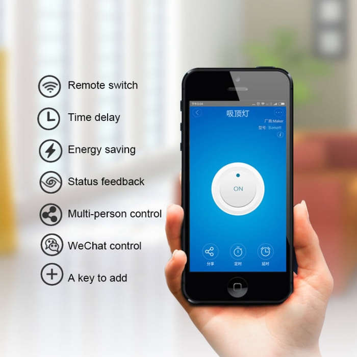 Sonoff  433MHz DIY WiFi Smart Wireless Remote Control Timer Module Power Switch for Smart Home, S...