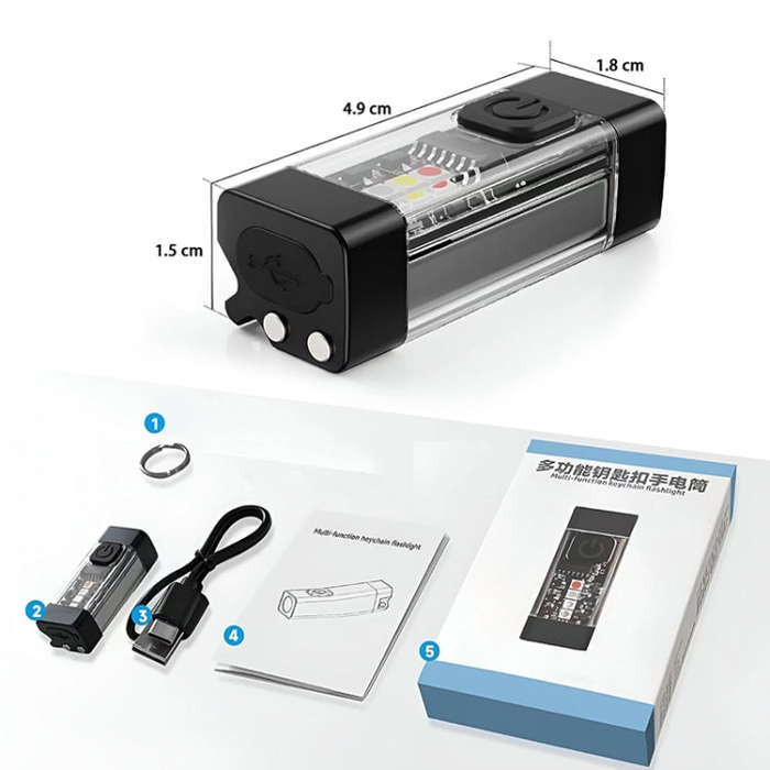 Multifunctional Keychain Mini Flashlight