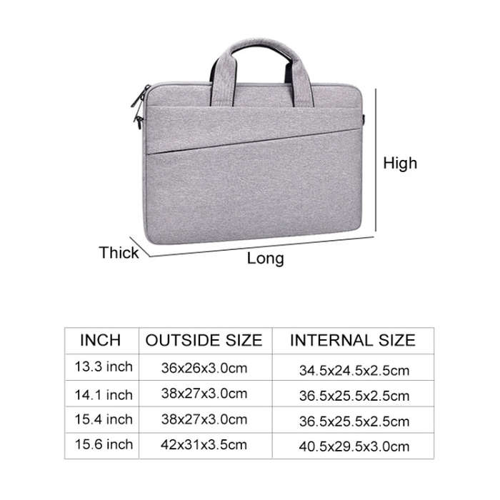 ST03S 15.6 inch Double Side Pockets Wearable Oxford Cloth Soft Handle Portable Laptop Tablet Bag(...