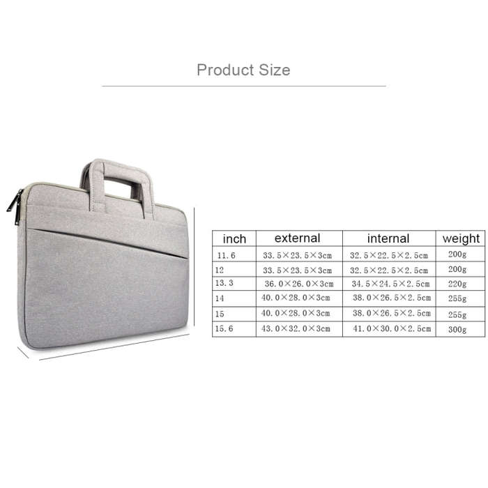 ST03S 15.6 inch Double Side Pockets Wearable Oxford Cloth Soft Handle Portable Laptop Tablet Bag(...